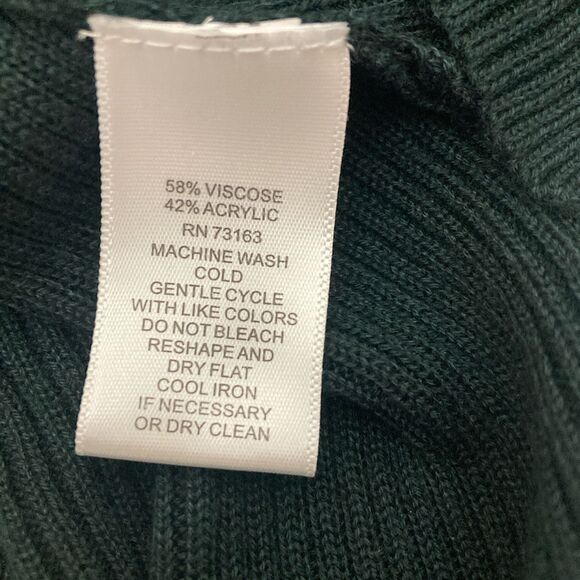 Cupio Ponderosa Green V-Neck Bishop Sleeve Sweater Soft Knit Pullover S - Picture 14 of 14